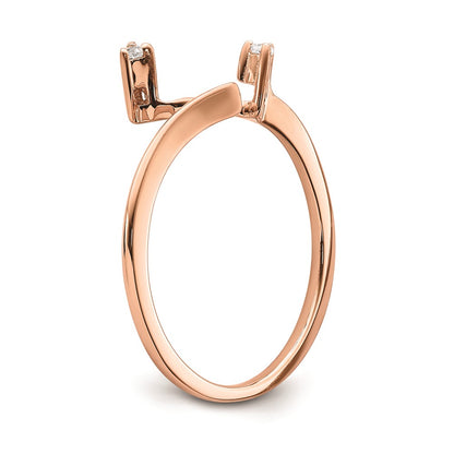14K Rose Gold Fitted Real Diamond Band