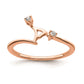 14K Rose Gold Fitted Real Diamond Band
