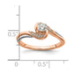 14K White & Rose Gold Real Diamond Complete Engagement Ring