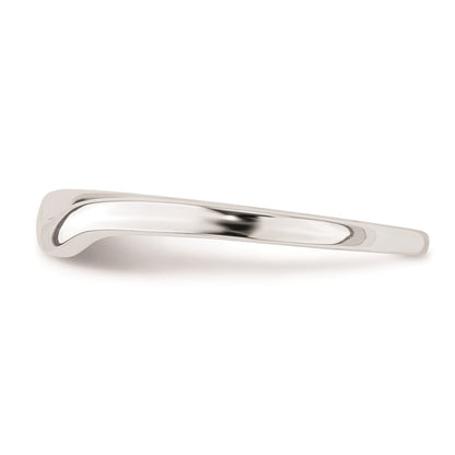 14K White Gold Contoured Band