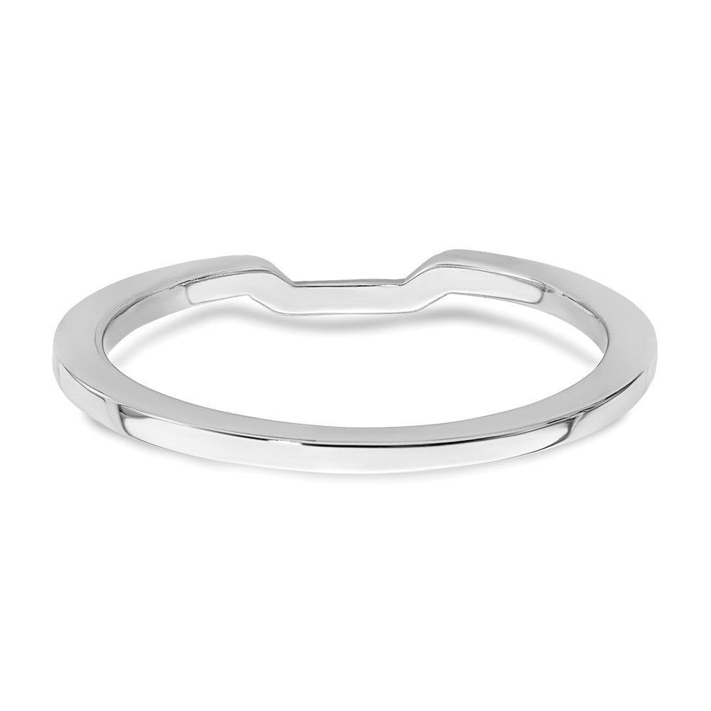 14K White Gold Contoured Band