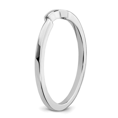 14K White Gold Contoured Band