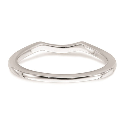 14k White Gold Contoured Band