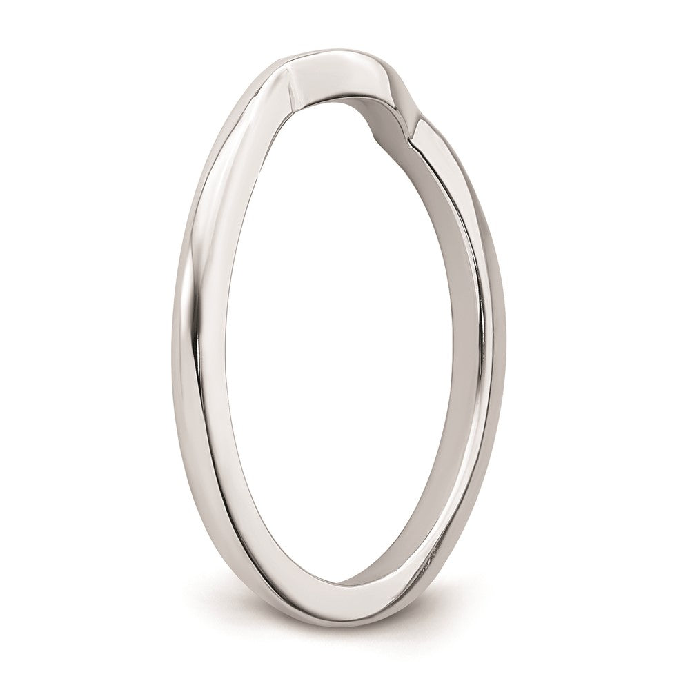14k White Gold Contoured Band
