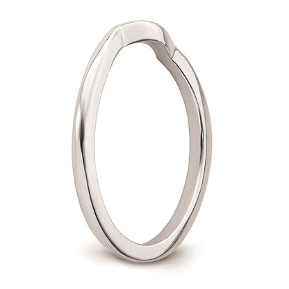 14k White Gold Contoured Band