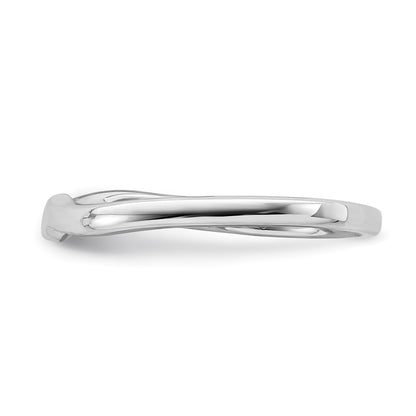 14k White Gold Contoured Band