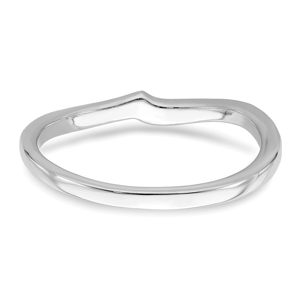 14k White Gold Contoured Band