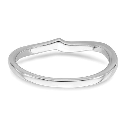 14k White Gold Contoured Band
