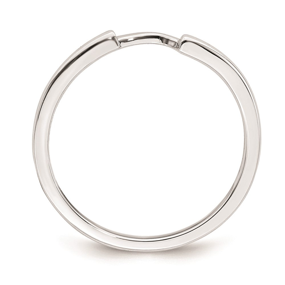 14k White Gold Contoured Band