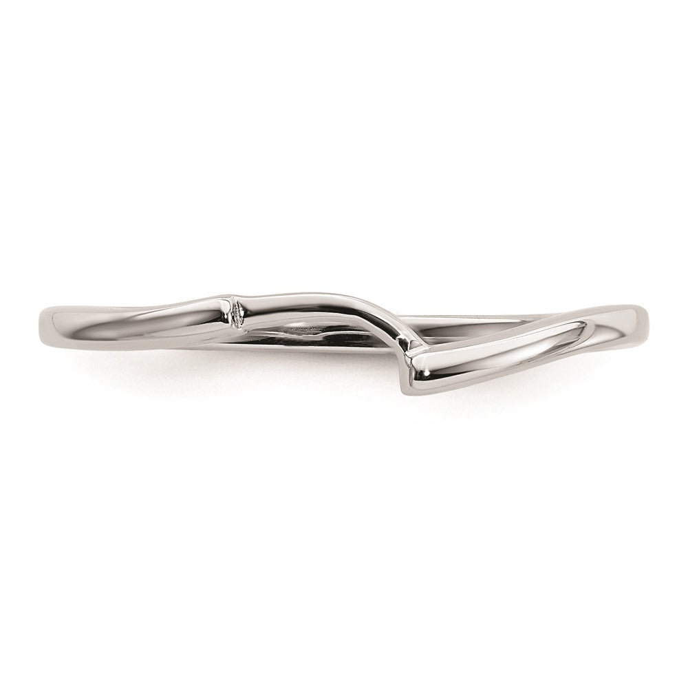 14k White Gold Contoured Band