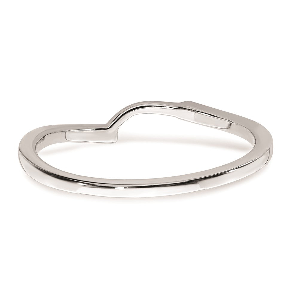 14k White Gold Contoured Band
