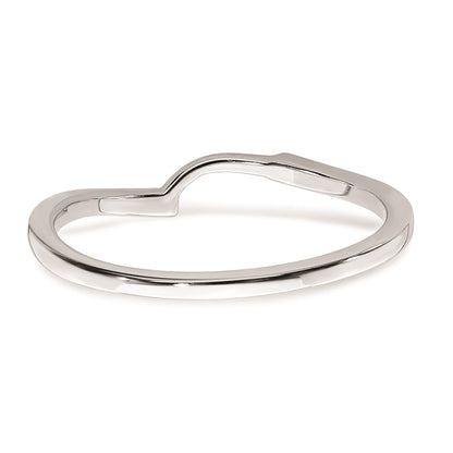 14k White Gold Contoured Band