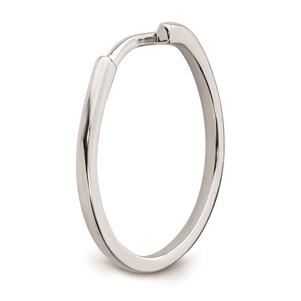 14k White Gold Contoured Band