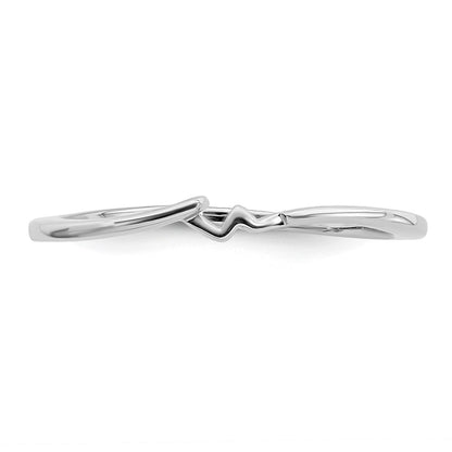 14k White Gold Fitted Band