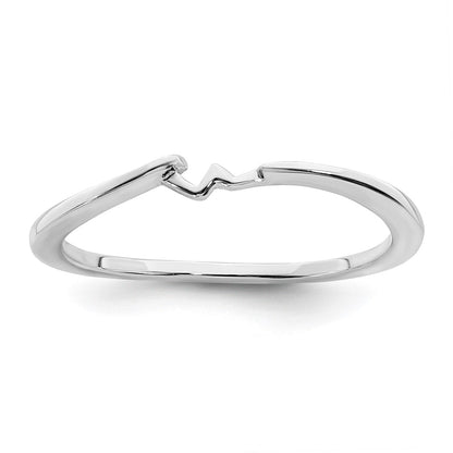 14k White Gold Fitted Band