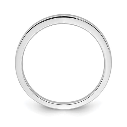 14k White Gold Contoured Band