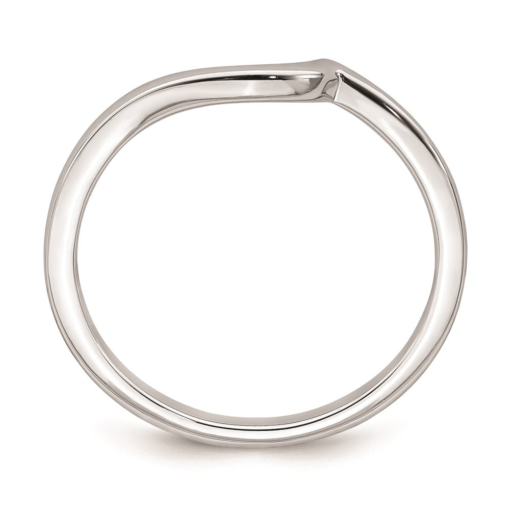 14k White Gold Contoured Band