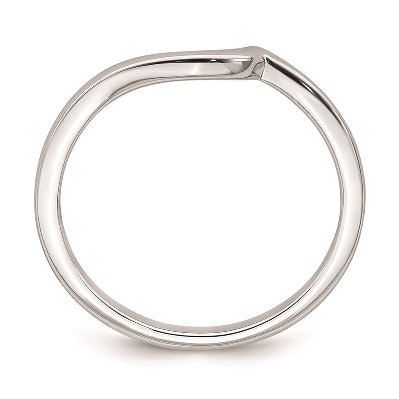 14k White Gold Contoured Band