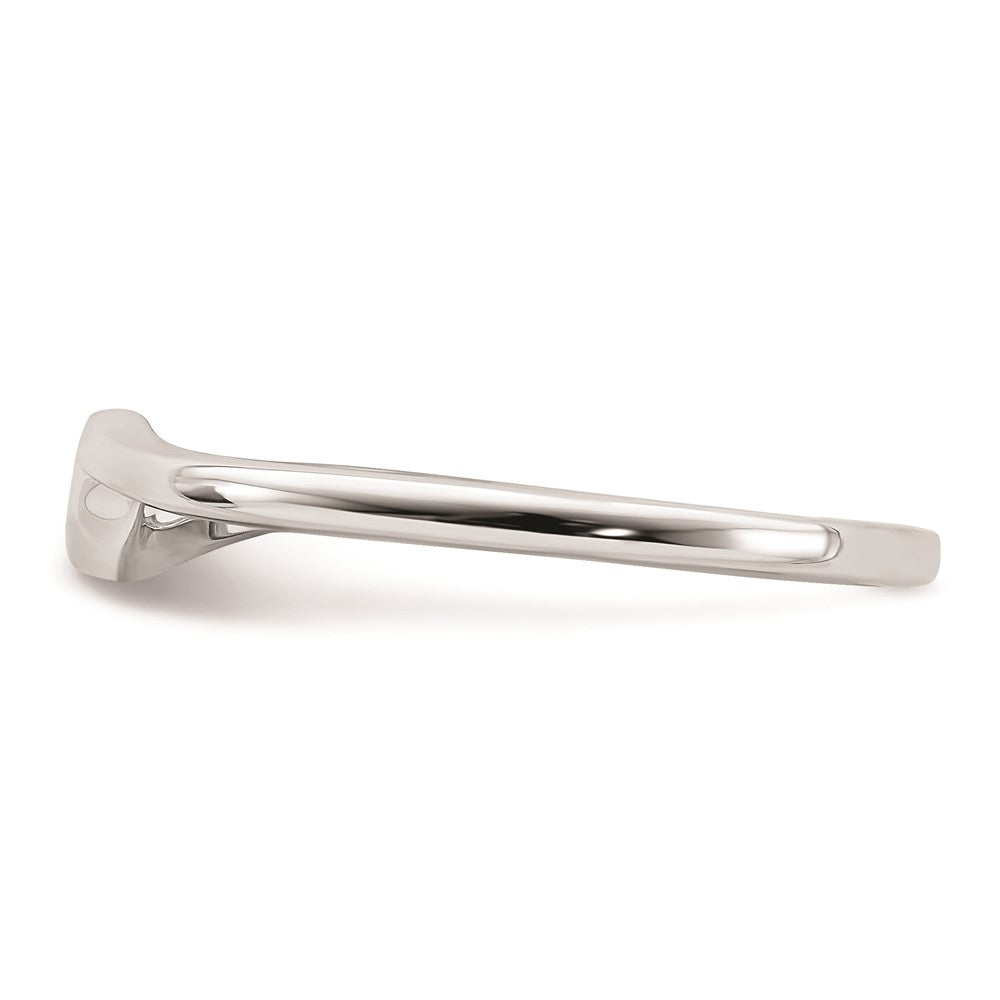14k White Gold Contoured Band