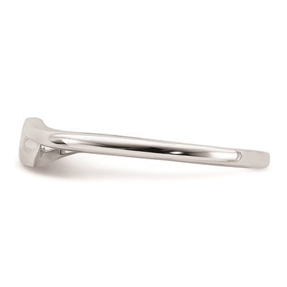 14k White Gold Contoured Band