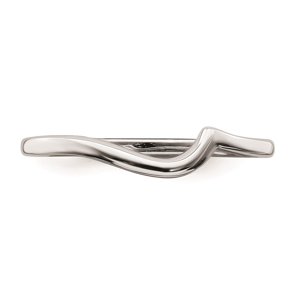 14k White Gold Contoured Band