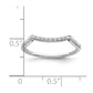 0.10ct. CZ Solid Real 14k White Gold Contoured Wedding Band Ring
