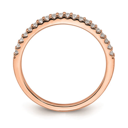 14k Rose Gold Real Diamond Band