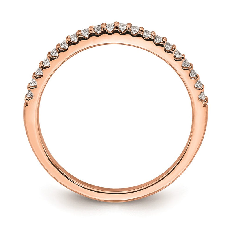14k Rose Gold Real Diamond Band