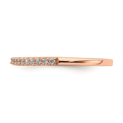 14k Rose Gold Real Diamond Band