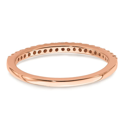 14k Rose Gold Real Diamond Band