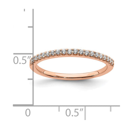 14k Rose Gold Real Diamond Band