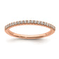 0.20ct. CZ Solid Real 14k Rose Gold Wedding Band Ring