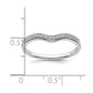 0.09ct. CZ Solid Real 14k White Gold Contoured Wedding Band Ring