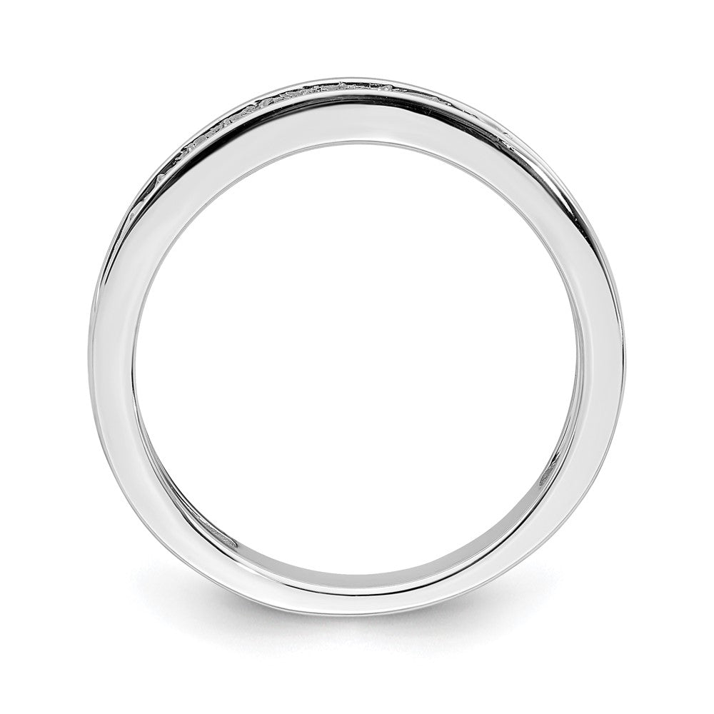 14k White Gold Real Diamond Band