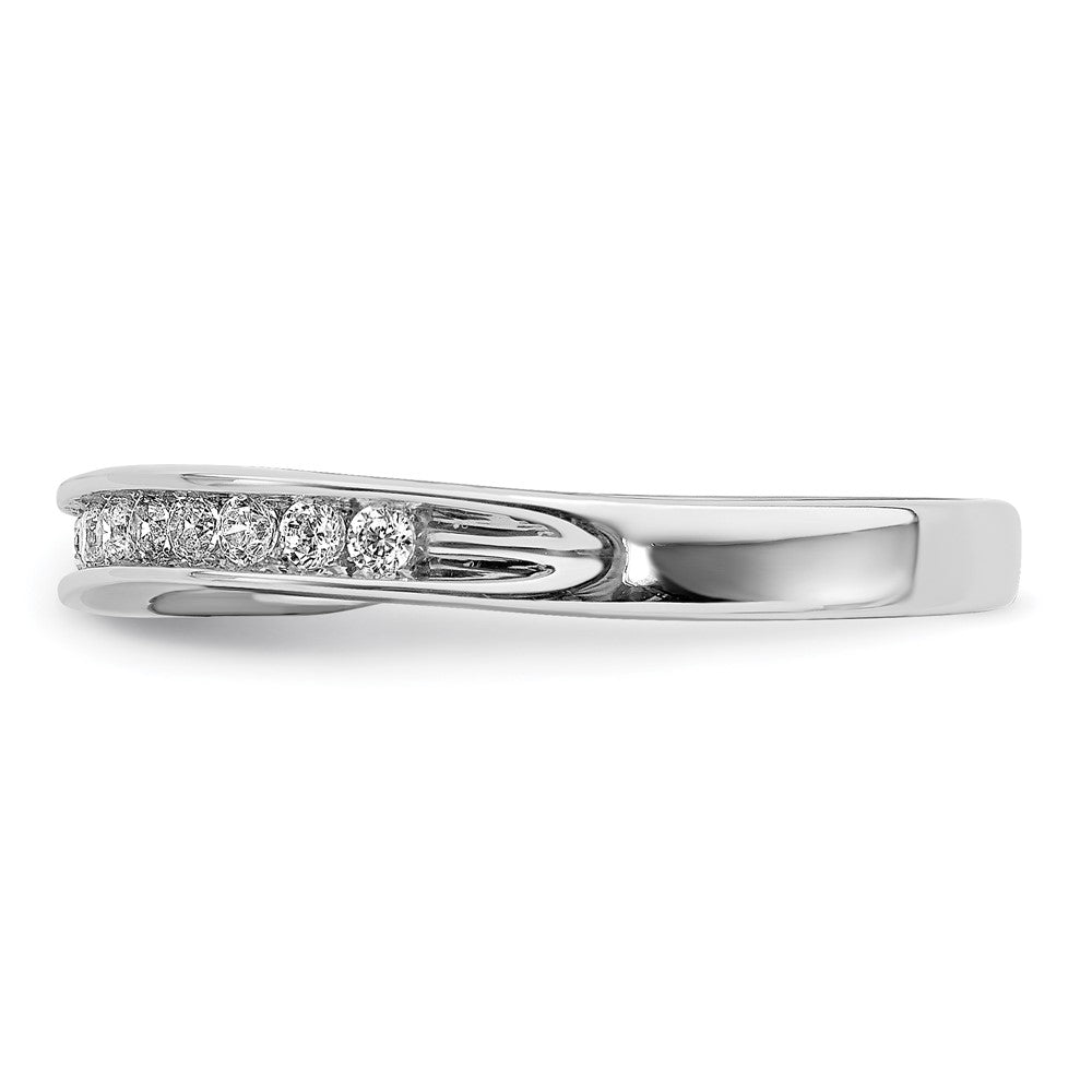 14k White Gold Real Diamond Band