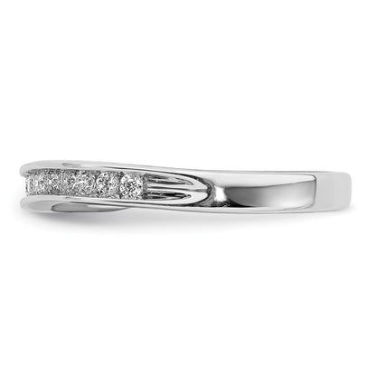 14k White Gold Real Diamond Band