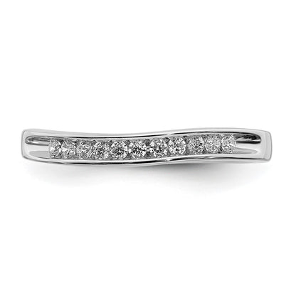 14k White Gold Real Diamond Band