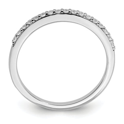 0.19ct. CZ Solid Real 14k White Gold Wedding Band Ring