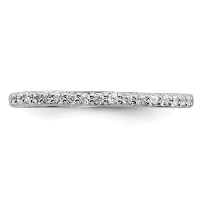 0.19ct. CZ Solid Real 14k White Gold Wedding Band Ring