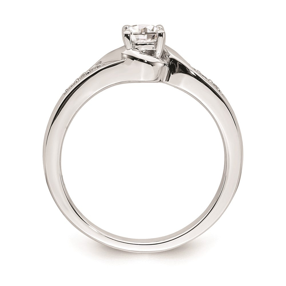 0.33ct. CZ Solid Real 14k White Gold Engagement Ring