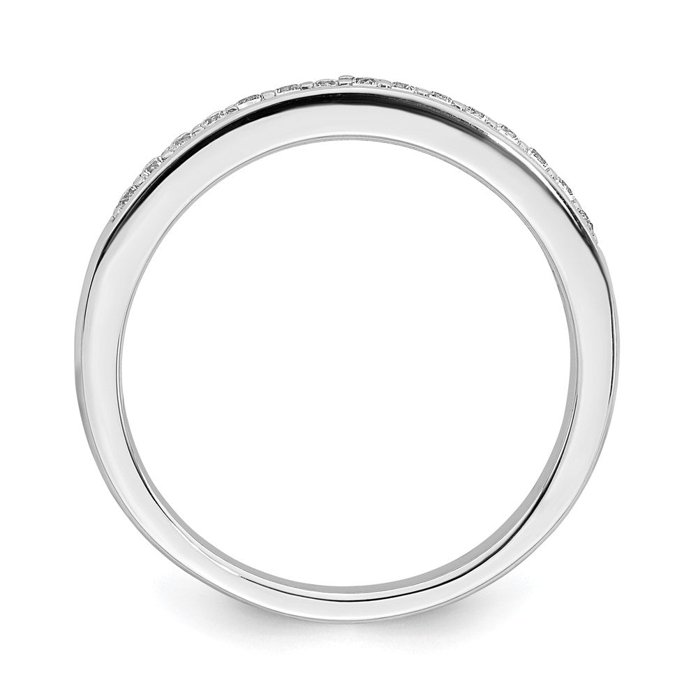 0.15ct. CZ Solid Real 14k White Gold Wedding Band Ring
