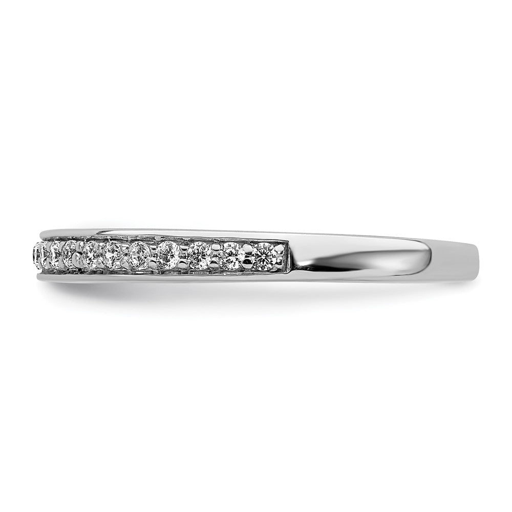 0.15ct. CZ Solid Real 14k White Gold Wedding Band Ring