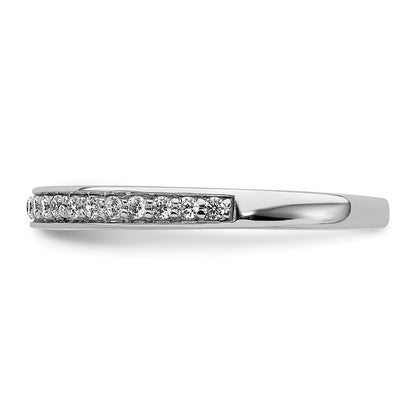 14k White Gold Real Diamond Band