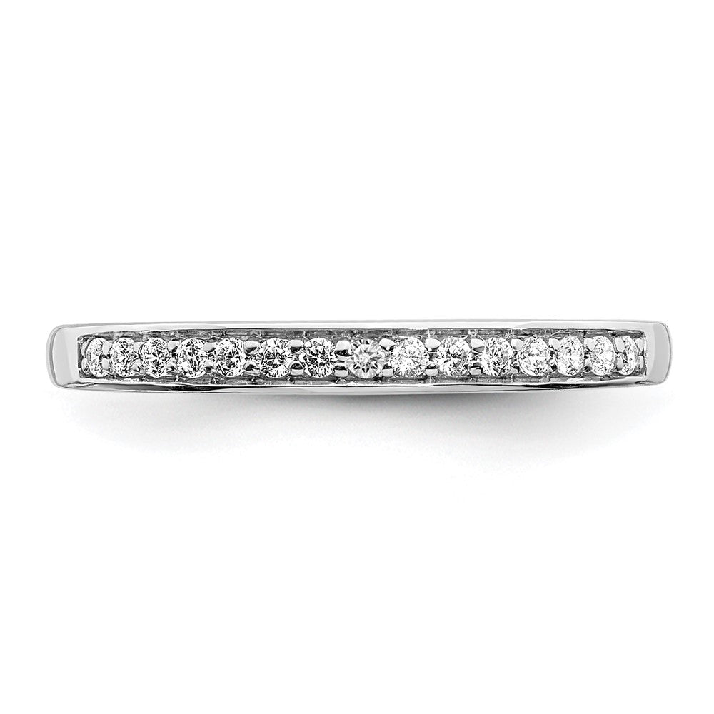 0.15ct. CZ Solid Real 14k White Gold Wedding Band Ring