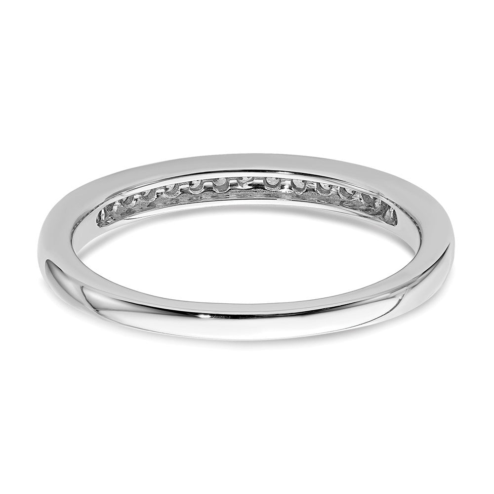 0.15ct. CZ Solid Real 14k White Gold Wedding Band Ring