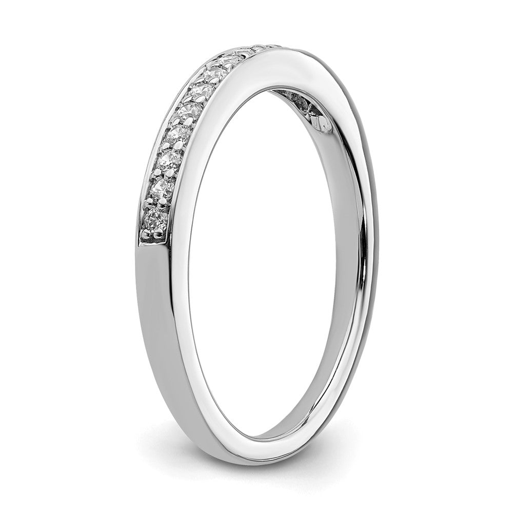 14k White Gold Real Diamond Band