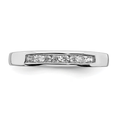 0.18ct. CZ Solid Real 14k White Gold Wedding Band Ring