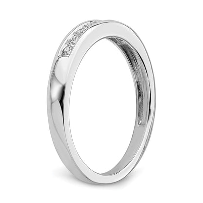 0.18ct. CZ Solid Real 14k White Gold Wedding Band Ring