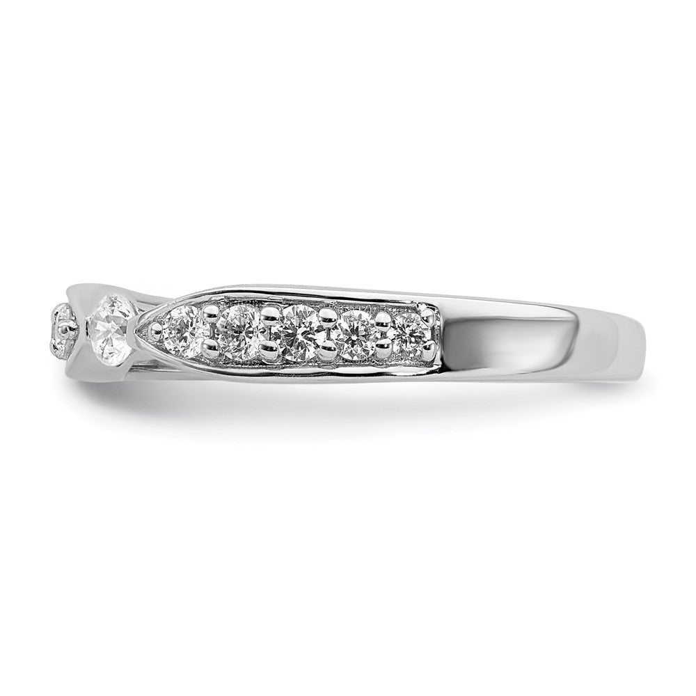 14k White Gold Real Diamond Band