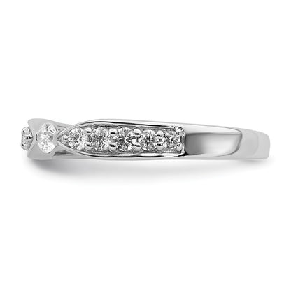 14k White Gold Real Diamond Band